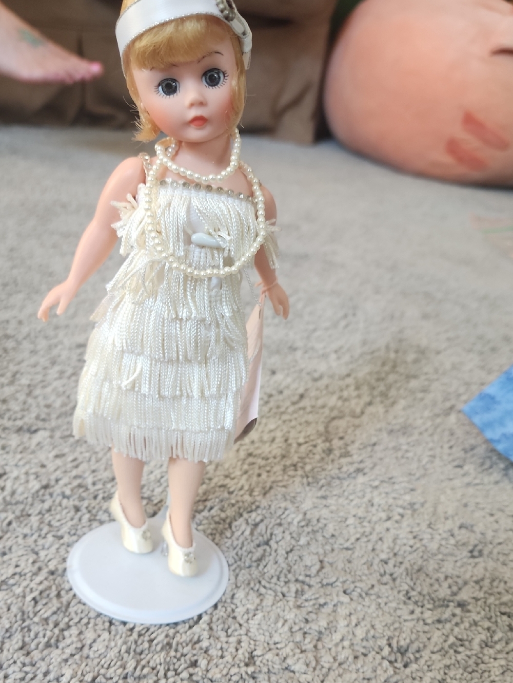 Madame Alexander Ivory Fringe Flapper Doll with Pearls